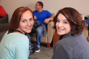 two female students smiling