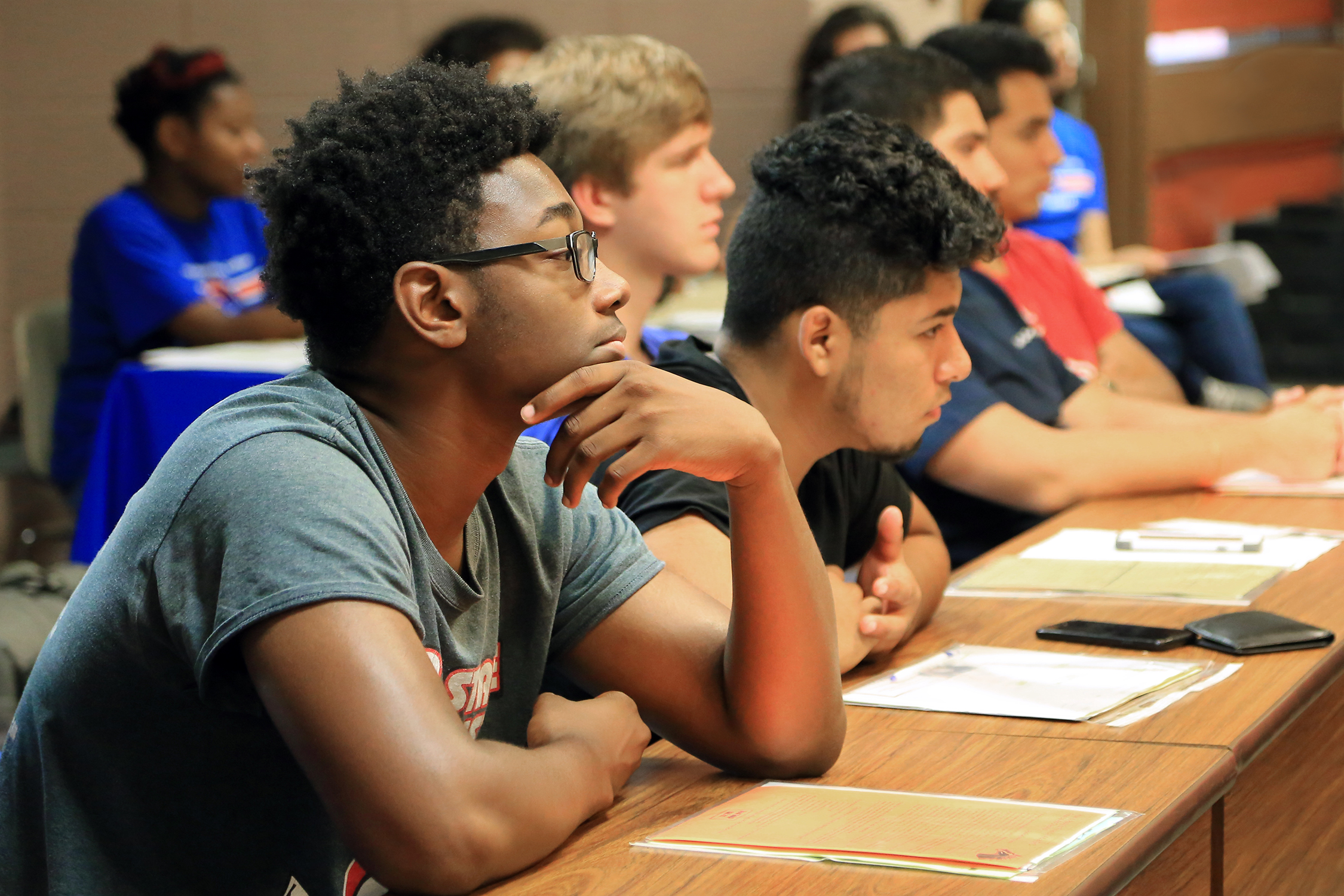 students in classroom at desk