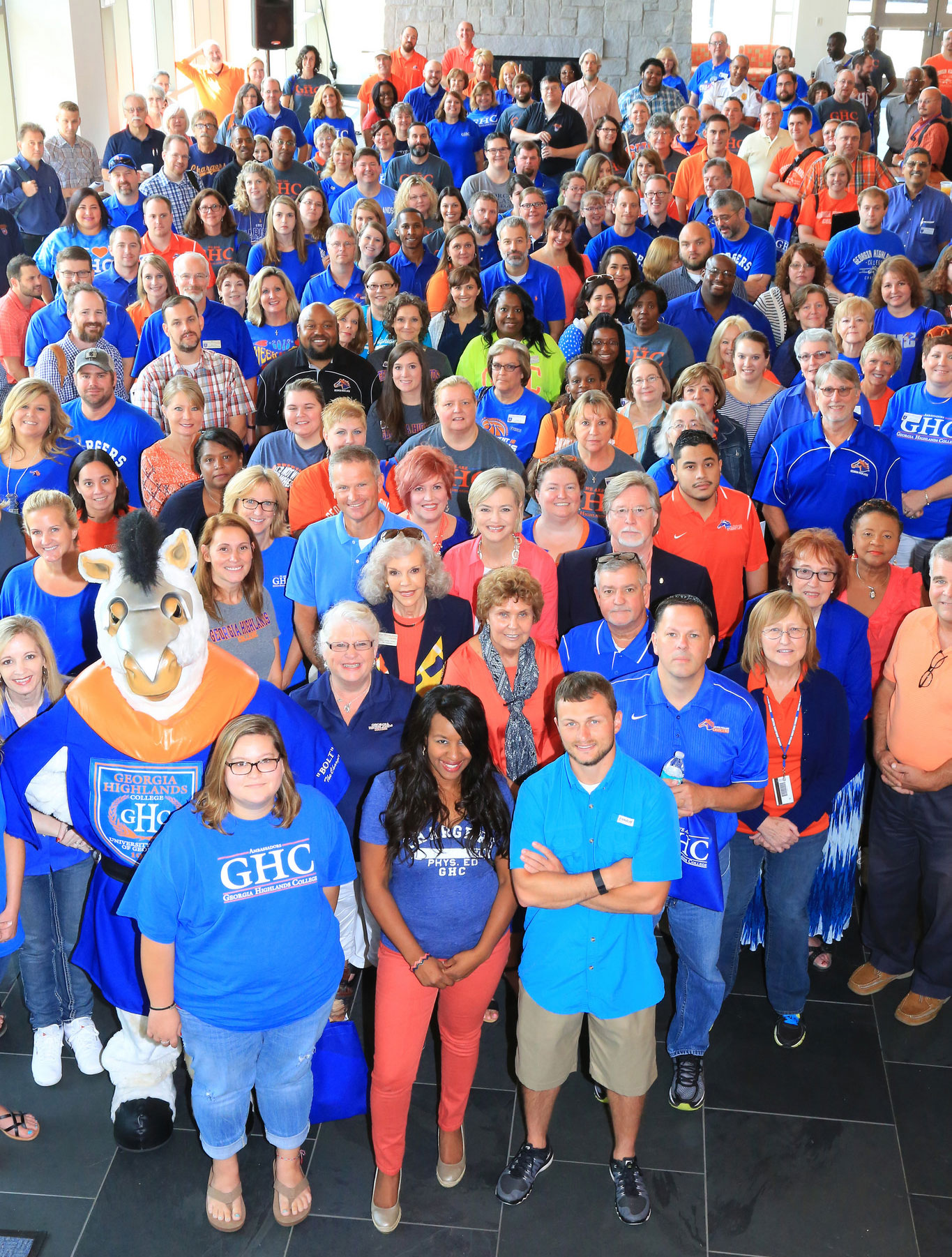 large group of people standing