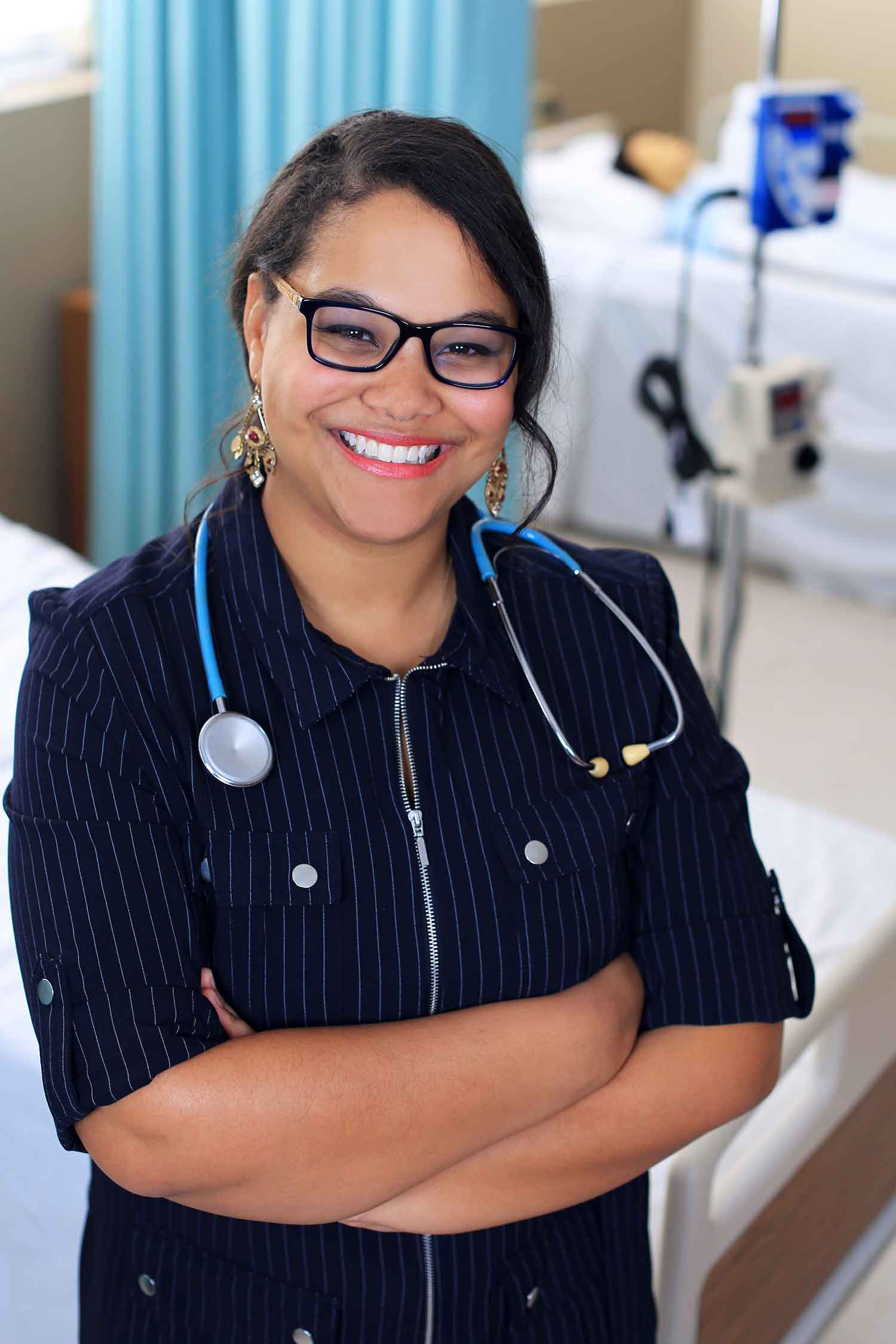 student in nursing uniform