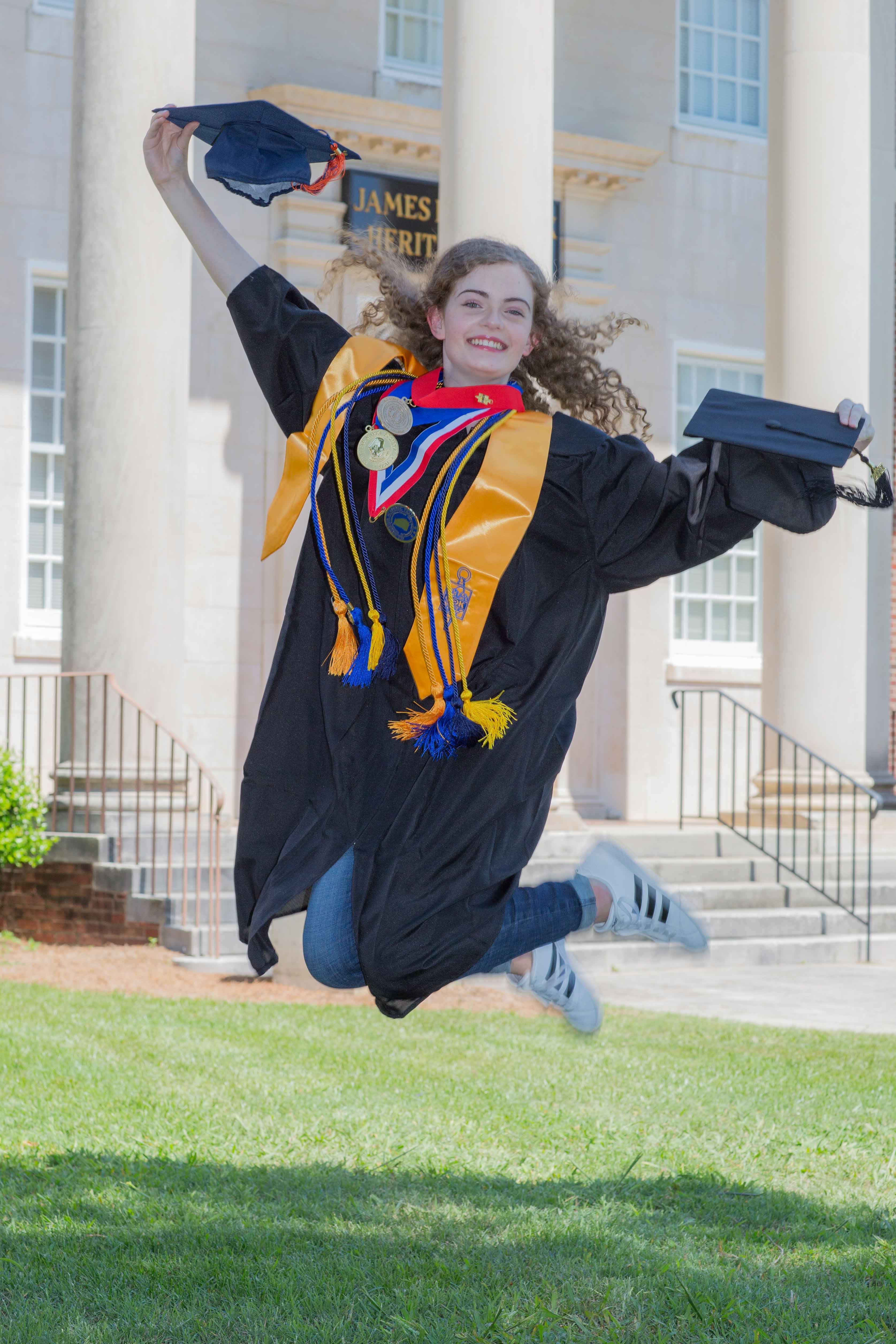 student cap and gown