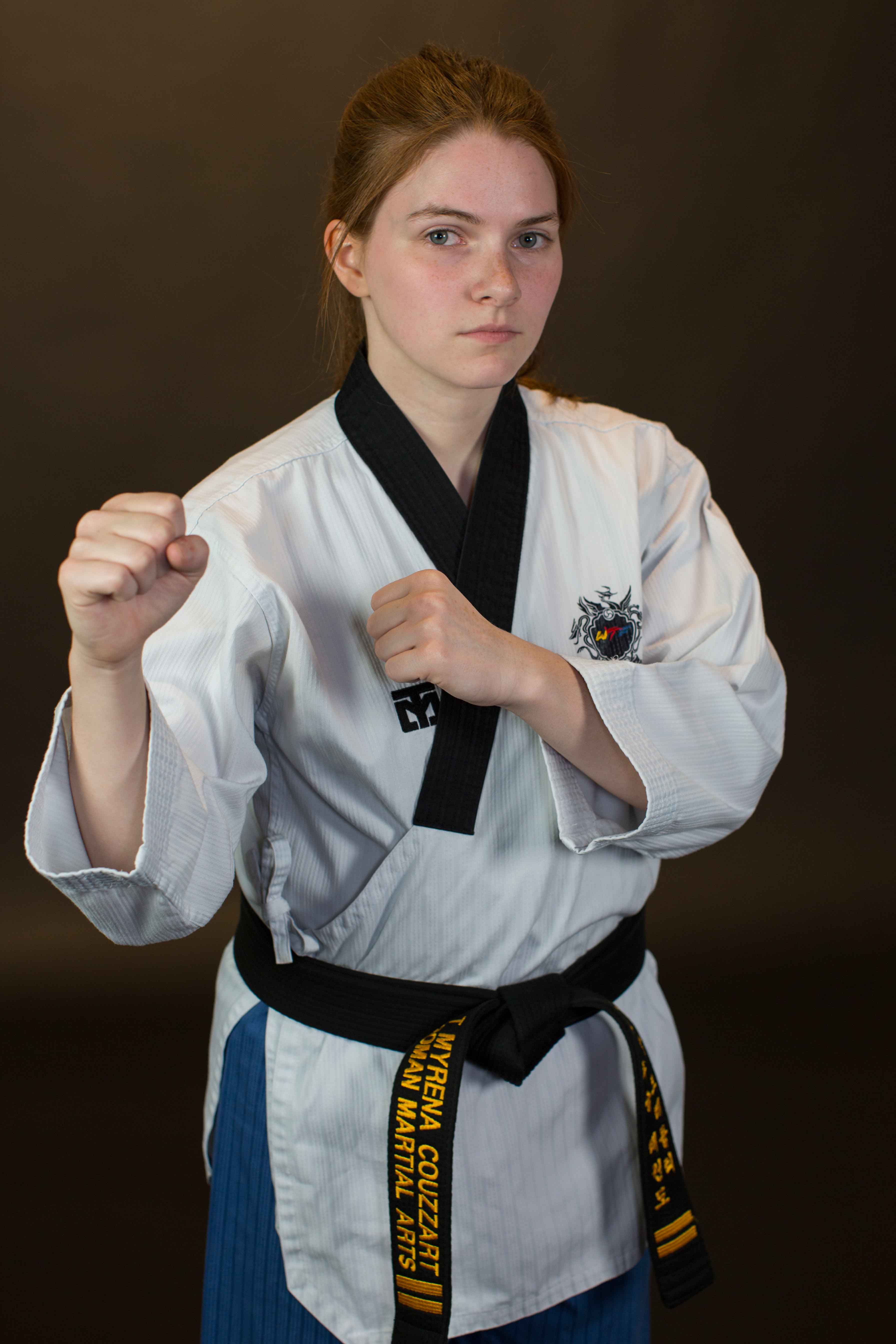 student in martial arts uniform