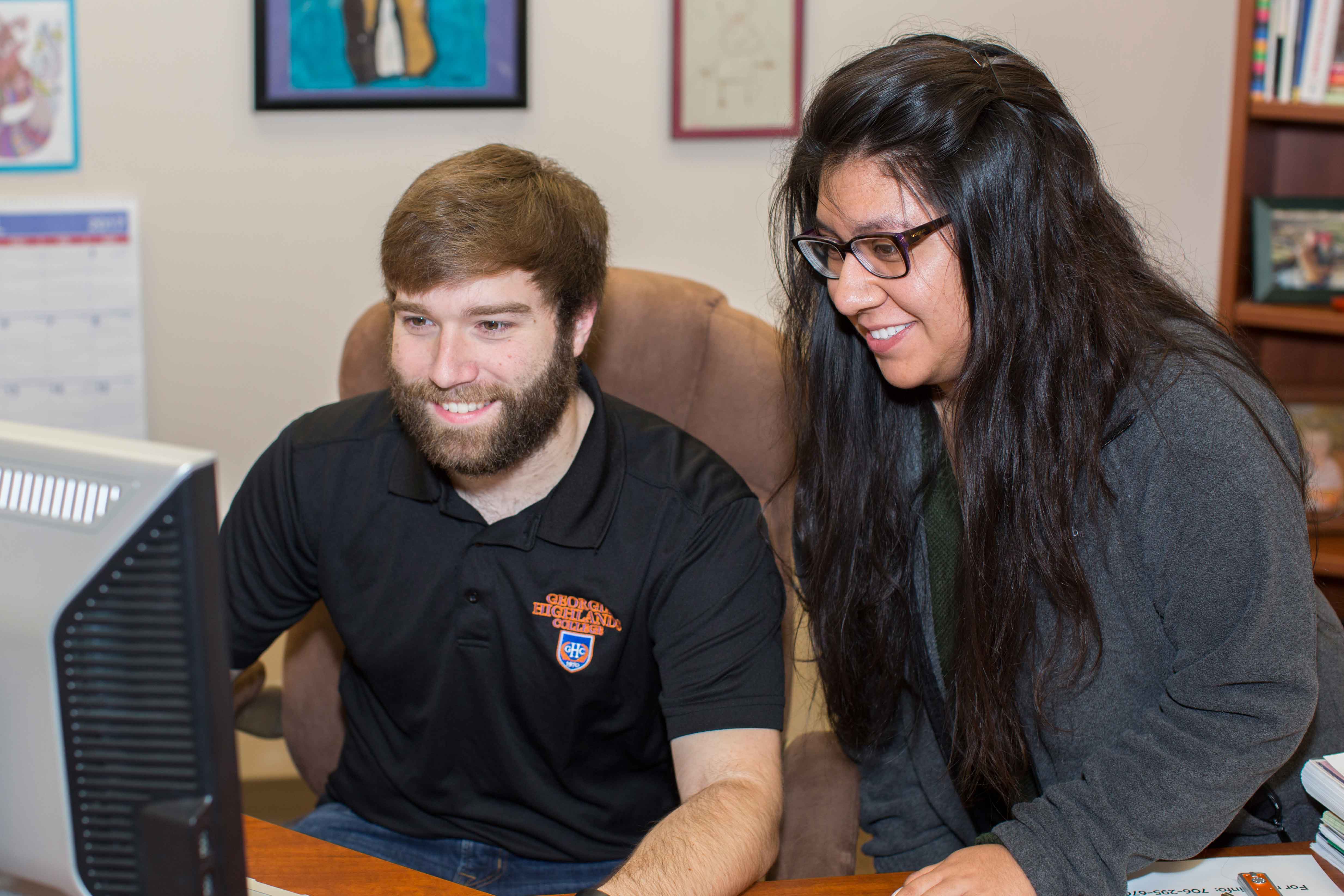 students at computer