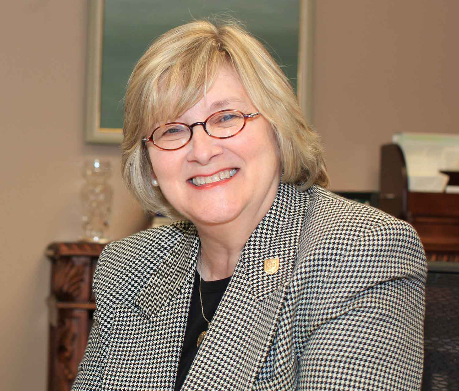 woman smiling at camera