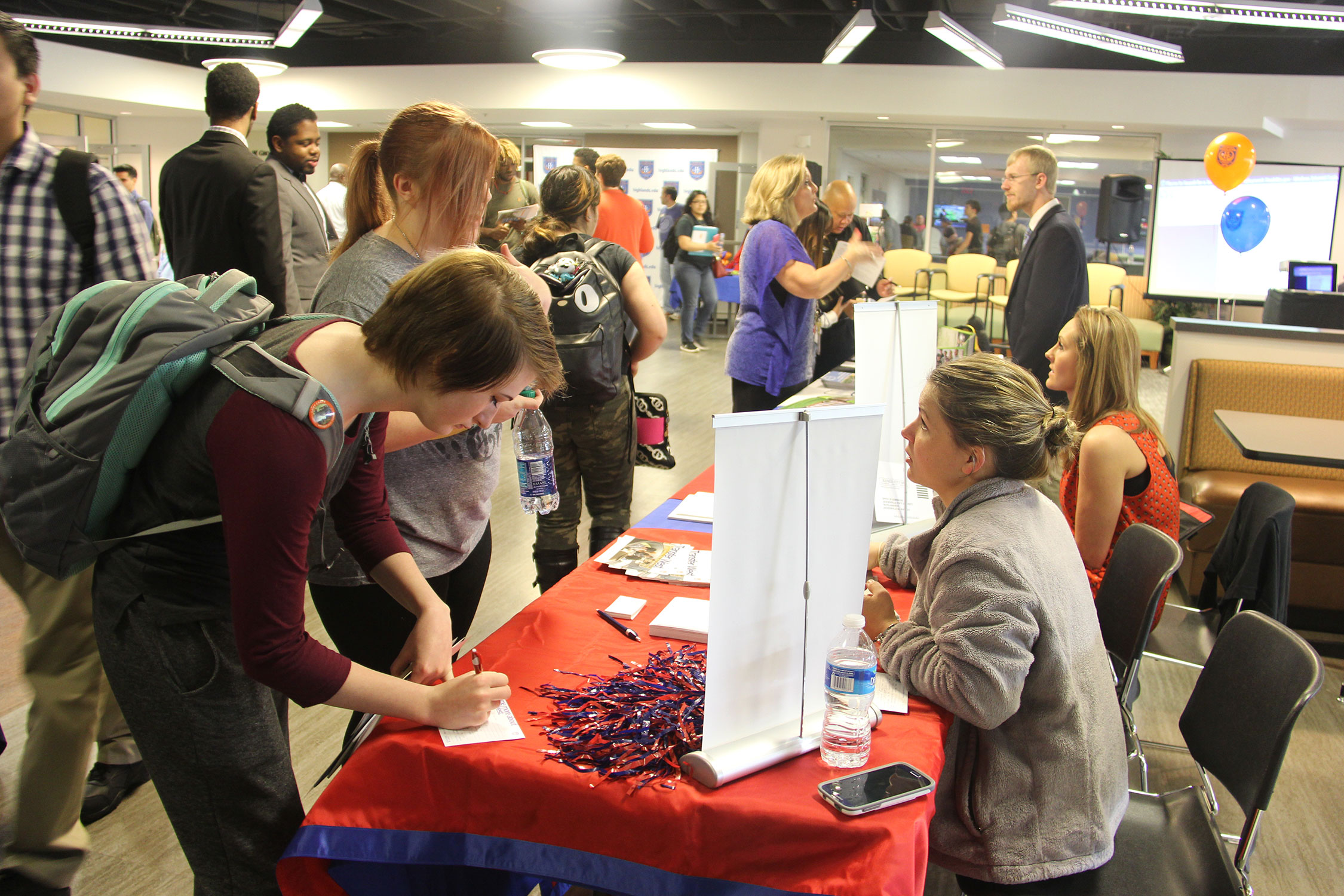 Students at job fair