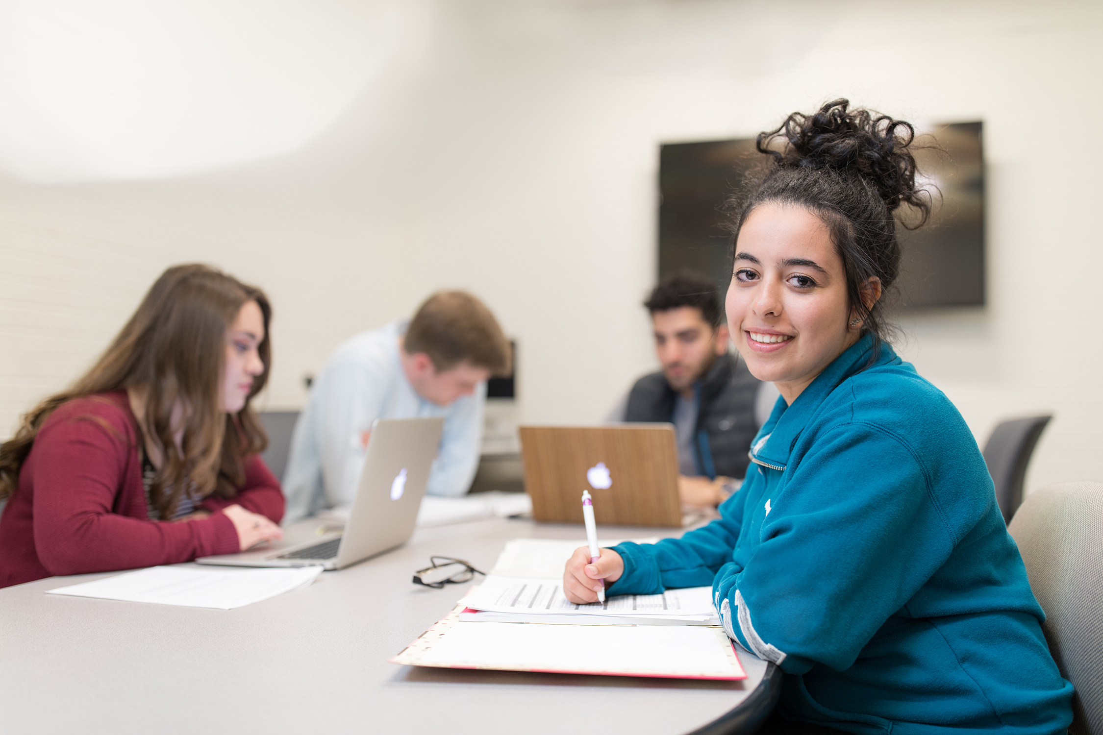 Students studying together