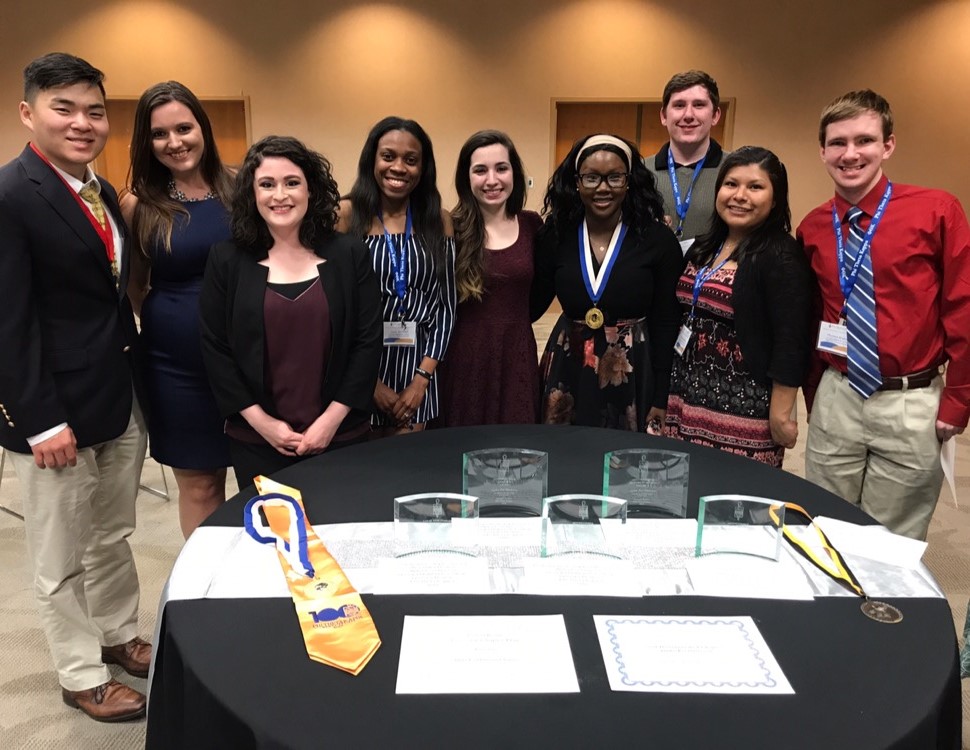 PTK students with awards