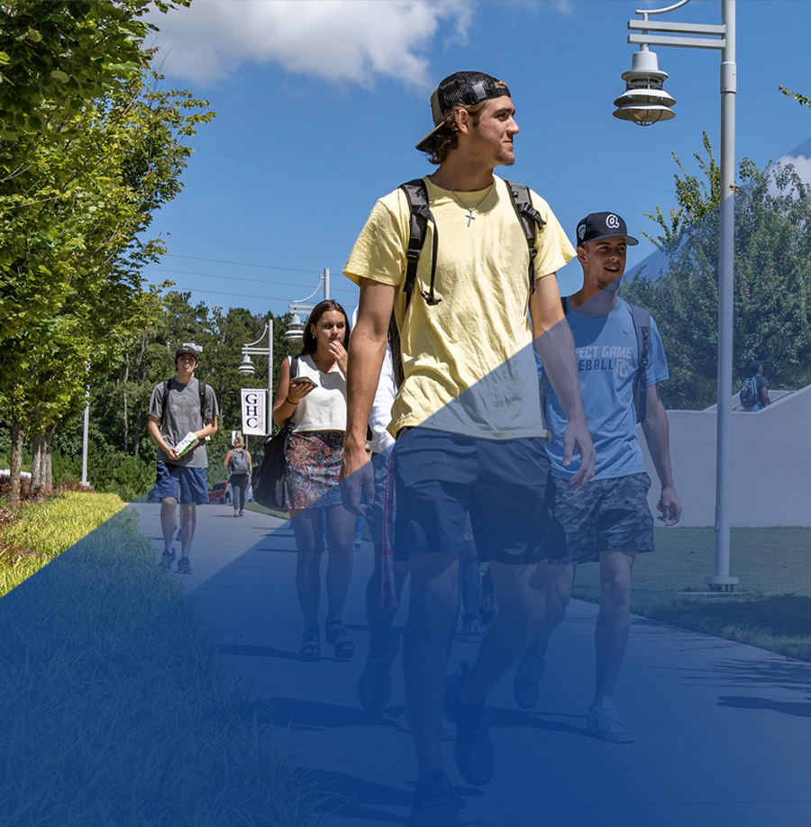 Students walking to classes